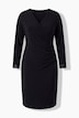 Midi-Kleid, Slim Fit, Wickeloptik, Jersey, Langarm