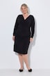 Midi-Kleid, Slim Fit, Wickeloptik, Jersey, Langarm