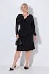 Midi-Kleid, Slim Fit, Wickeloptik, Jersey, Langarm