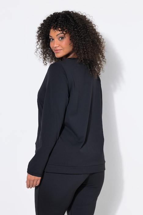 Yoga-Shirt, Slim, Rundhals, Langarm