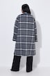 Wollmantel, Karo, Oversized, asymmetrische Knopfleiste