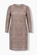 Meshkleid, Slim Fit, Leo-Muster, Jersey-Unterkleid