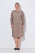 Meshkleid, Slim Fit, Leo-Muster, Jersey-Unterkleid