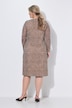 Meshkleid, Slim Fit, Leo-Muster, Jersey-Unterkleid