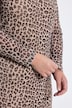 Meshkleid, Slim Fit, Leo-Muster, Jersey-Unterkleid