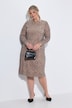Meshkleid, Slim Fit, Leo-Muster, Jersey-Unterkleid