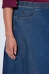 A-Line Elastic Waist Denim Skirt