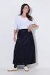 A-Line Elastic Waist Denim Skirt