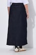 A-Line Elastic Waist Denim Skirt