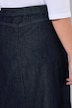 A-Line Elastic Waist Denim Skirt