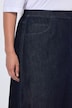 A-Line Elastic Waist Denim Skirt