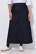 A-Line Elastic Waist Denim Skirt
