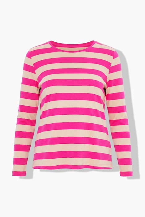 Shirt, Blockstreifen, Classic, Rundhals, Langarm