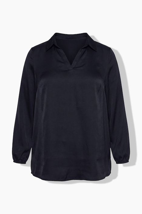 Chiffon blouse, A-lijn, wijde lange mouwen