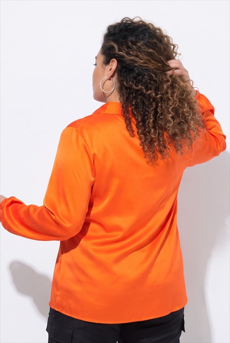 Chiffon blouse, A-lijn, wijde lange mouwen