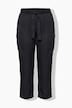 Satin-Cargohose, gerades Bein
