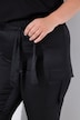 Satin-Cargohose, gerades Bein