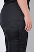 Satin-Cargohose, gerades Bein