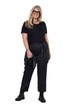 Satin-Cargohose, gerades Bein