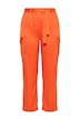Satin-Cargohose, gerades Bein