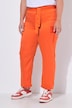 Satin-Cargohose, gerades Bein