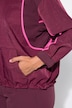 Trainingsjacke, Zierpaspeln, Oversized, Stehkragen, Langarm