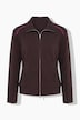 Sweatjacke, Boxy Fit, Stehkragen, Langarm