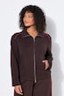 Sweatjacke, Boxy Fit, Stehkragen, Langarm