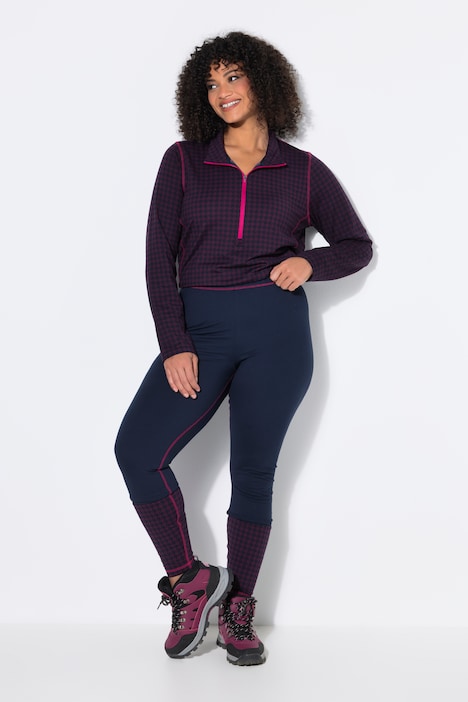 Ski-Funktionsleggings, Saumdruck, Slim, Elastikbund