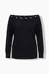 Pullover, U-Boot-Ausschnitt, Fledermaus-Langarm