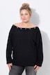 Pullover, U-Boot-Ausschnitt, Fledermaus-Langarm