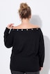 Pullover, U-Boot-Ausschnitt, Fledermaus-Langarm