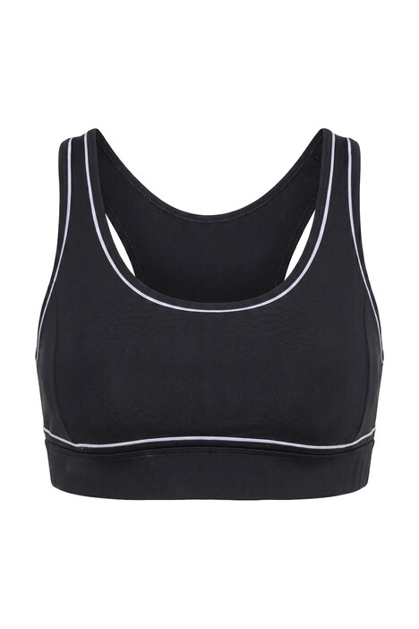 Sportovní podprsenka typu Bustier, ozdobné lemování, měkké košíčky, Racerback