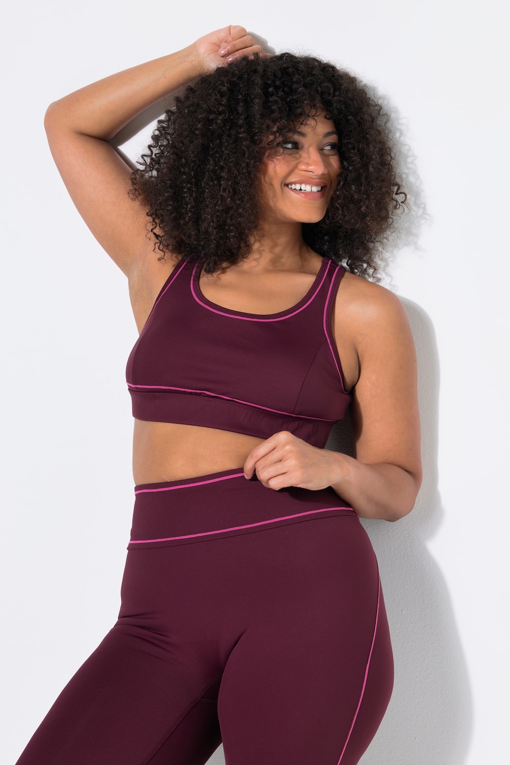 Sport-Bustier, Zierpaspeln, Softcups, Racerback