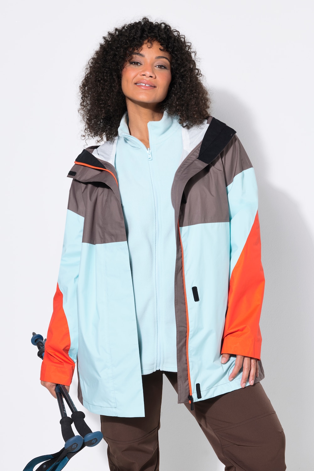 HYPRAR Zip-In-Funktionsjacke, wasserdicht, Kapuze