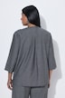Tunika-Bluse, Ziersteine, Rundhals, 3/4-Arm