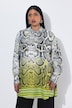 Satinbluse, Schlangen-Design, Hemdkragen, Langarm