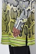 Satinbluse, Schlangen-Design, Hemdkragen, Langarm
