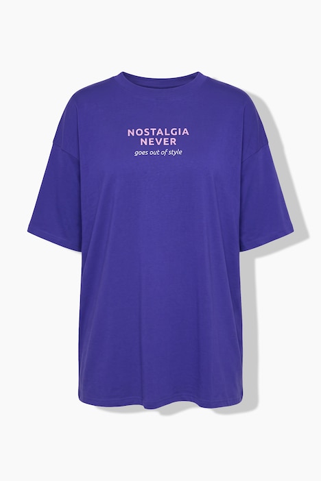 T-Shirt, oversized, Statement-Print vorne und hinten