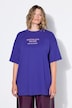T-Shirt, oversized, Statement-Print vorne und hinten