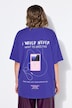T-Shirt, oversized, Statement-Print vorne und hinten