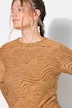 T-shirt met lange mouwen, slim shape, mesh, zebraprint