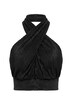 Plissee-Top, Slim Fit, drapierter Neckholder-Ausschnitt