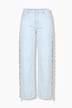 Jeans Mary, weites Bein, Zierketten, Komfortbund