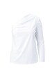 Blusenshirt, OneShoulder, Drapierung, Langarm