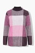 Pullover, Karomuster, Stehkragen, Langarm