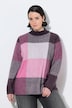 Pullover, Karomuster, Stehkragen, Langarm