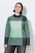 Pullover, Karomuster, Stehkragen, Langarm