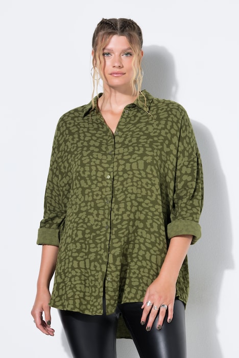 Musselin-Hemd, Oversize Shape, Leo
