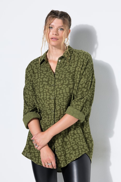 Musselin-Hemd, Oversize Shape, Leo